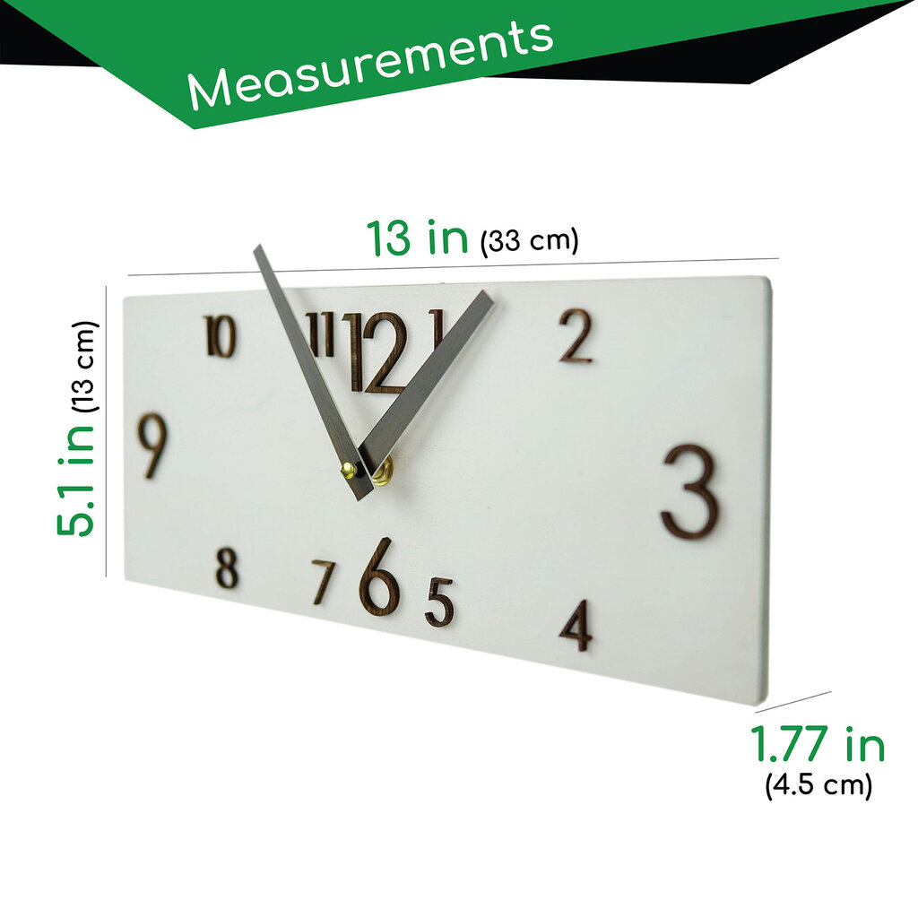 Baltas sieninis laikrodis цена и информация | Laikrodžiai | pigu.lt