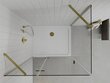 Dušo kabina Mexen Roma su padėklu ir sifonu, Gold+White/Gold, 80x70,80,90,100 cm цена и информация | Dušo kabinos | pigu.lt
