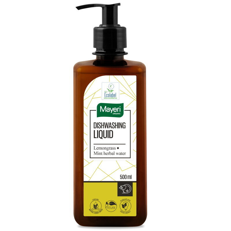 Mayeri Organic indų ploviklis Lemongrass, 500ml цена и информация | Indų plovimo priemonės | pigu.lt