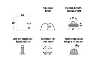 Palapinė High Peak Cabana, pilka kaina ir informacija | Palapinės | pigu.lt