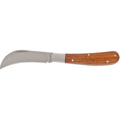 Нож садовый складной Palisad, прямое лезвие, 173 мм, деревянная рукоятка цена и информация | Садовые инструменты | pigu.lt
