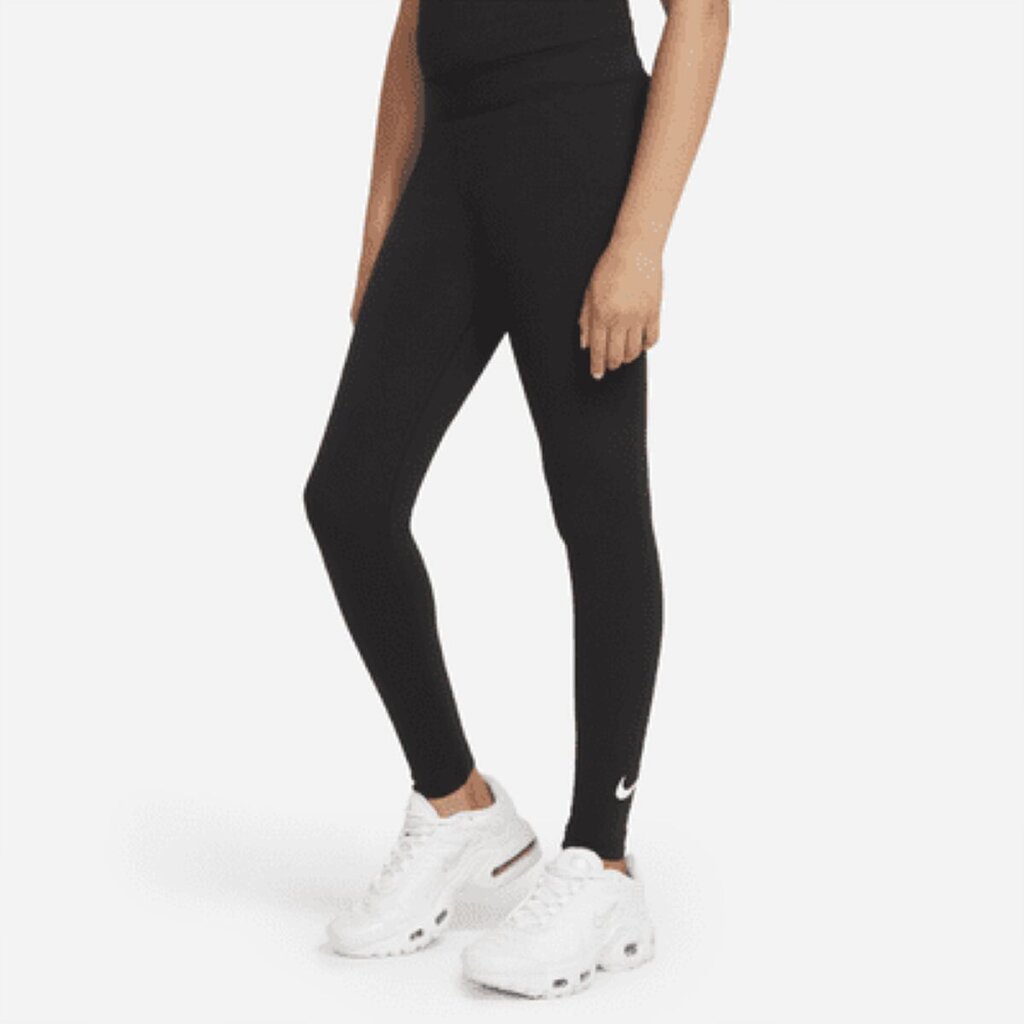 Sportinės tamprės vaikams FAVORITES SWSH LGGNG LBR Nike DD6482 010 Juoda цена и информация | Kelnės mergaitėms | pigu.lt