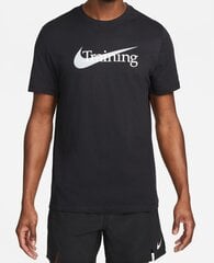 Nike marškinėliai vyrams M NK DFC TEE SW TRAINING, juodi kaina ir informacija | Vyriški marškinėliai | pigu.lt
