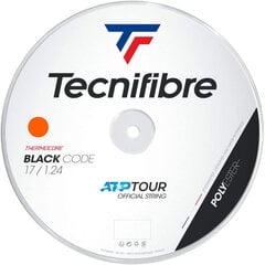 Teniso rakečių stygos Tecnifibre BLACK CODE 200m, 1,24mm, Oranžinė spalva kaina ir informacija | Lauko teniso prekės | pigu.lt