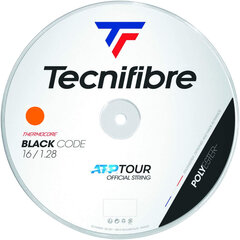 Teniso rakečių stygos Tecnifibre BLACK CODE 200m, 1,28mm, Oranžinė spalva kaina ir informacija | Lauko teniso prekės | pigu.lt