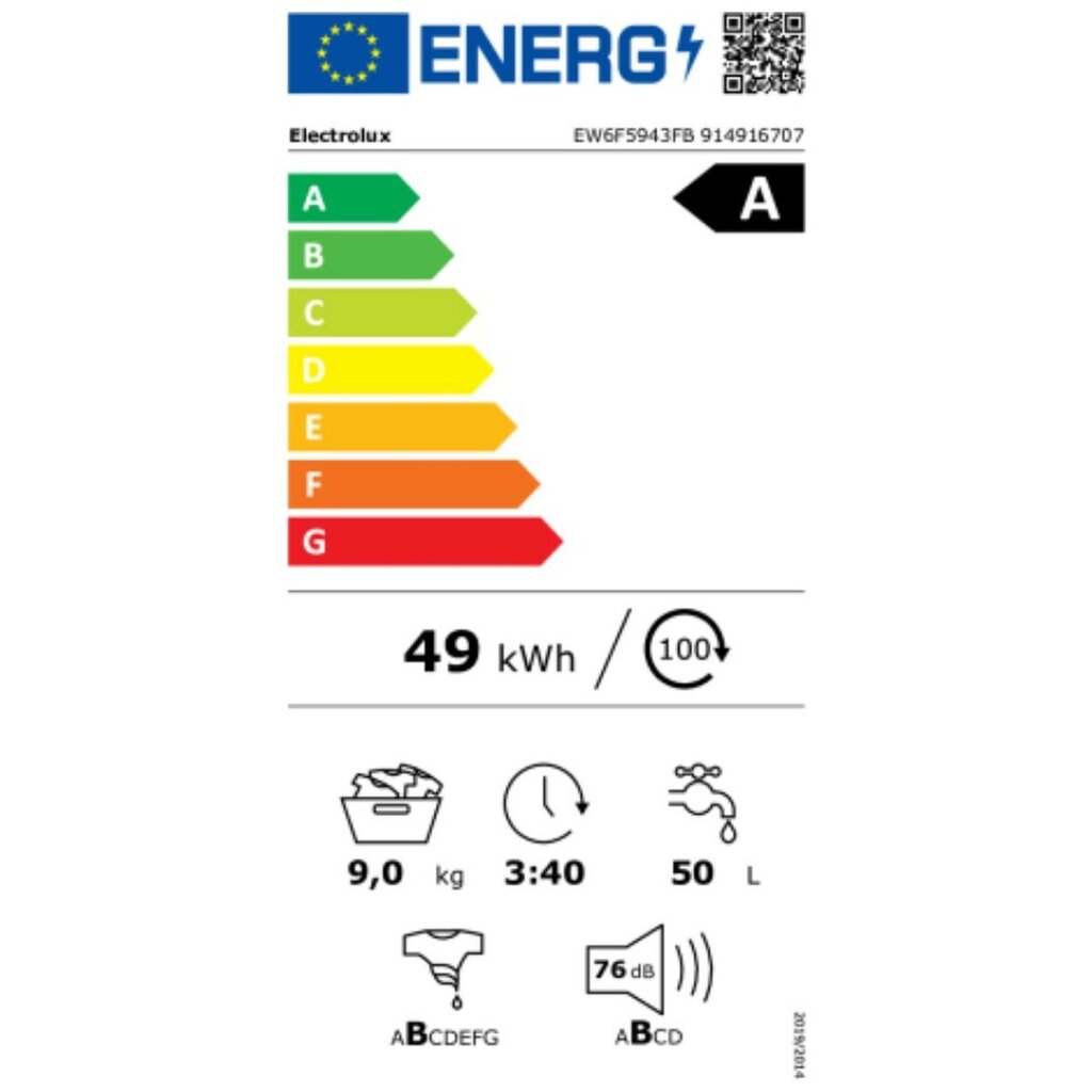 Electrolux EW6F5943FB kaina ir informacija | Skalbimo mašinos | pigu.lt