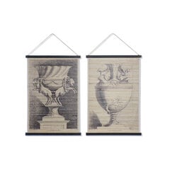 Drobė DKD Home Decor Vaza (2 pcs) (60 x 2 x 90 cm) kaina ir informacija | Reprodukcijos, paveikslai | pigu.lt