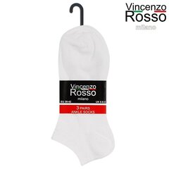 Trumpos kojinės vyrams Vincenzo Rosso, baltos, 18 porų kaina ir informacija | Vyriškos kojinės | pigu.lt