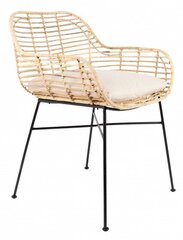 dining chair Tiger 82 x 57 cm steel / wood brown - цена и информация | Стулья для кухни и столовой | pigu.lt
