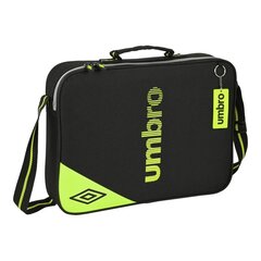 Школьный портфель Umbro Essentials, чёрный / лимонный (38 x 28 x 6 см) цена и информация | Школьные рюкзаки, спортивные сумки | pigu.lt