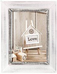 photo frame Athis 13 x 18 cm wood white - цена и информация | Рамки, фотоальбомы | pigu.lt