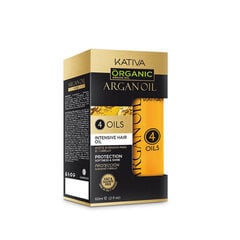 Aliejus plaukams Kativa Argan Oil 4 Oils Intense Hair Oil, 60ml kaina ir informacija | Priemonės plaukų stiprinimui | pigu.lt