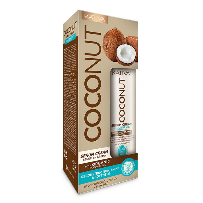 Atstatomasis seruminis kremas Kativa coconut, 200 ml kaina ir informacija | Priemonės plaukų stiprinimui | pigu.lt