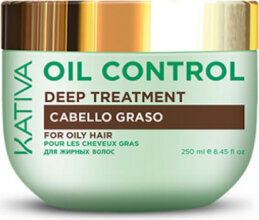 Plaukų kaukė Kativa Oil Control Deep Treatment, 250 ml kaina ir informacija | Priemonės plaukų stiprinimui | pigu.lt