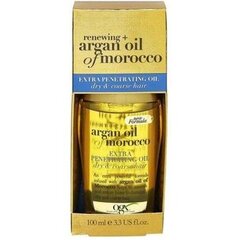 Aliejus sausiems ir pažeistiems plaukams Ogx Argan Oil Of Morocco Extra Penetrating Hair Oil, 100ml kaina ir informacija | Priemonės plaukų stiprinimui | pigu.lt