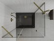 Dušo kabina Mexen Roma su padėklu ir sifonu, Gold+Black/Gold, 80x80,100 cm цена и информация | Dušo kabinos | pigu.lt
