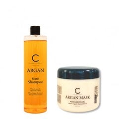 Plaukų šampūno ir kaukės rinkinys su arganu ARGAN, 500+500 ml kaina ir informacija | Šampūnai | pigu.lt