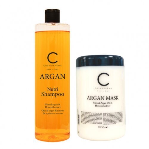 Plaukų šampūno ir kaukės rinkinys su arganu ARGAN, 1000+1000 ml kaina ir informacija | Šampūnai | pigu.lt
