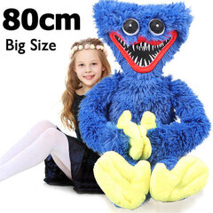 Didelio dydžio 80cm Huggy Wuggy minkštas pliušinis žaislas - mėlynas kaina ir informacija | Minkšti (pliušiniai) žaislai | pigu.lt