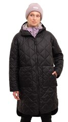 Icepeak Весенне-осеннее стеганое пальто женское APEX, черное цена и информация | Женские куртки | pigu.lt