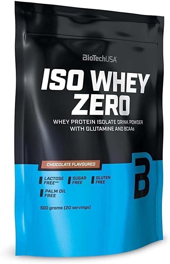 Baltymai Biotech Iso Whey Zero 500 g., šokolado skonio kaina ir informacija | Baltymai | pigu.lt