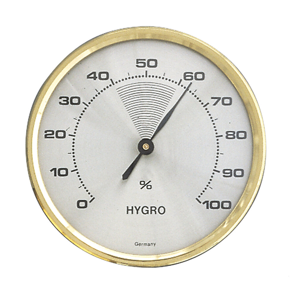 Analoginis higrometras su žalvariniu žiedu TFA 44.1001 kaina ir informacija | Meteorologinės stotelės, termometrai | pigu.lt
