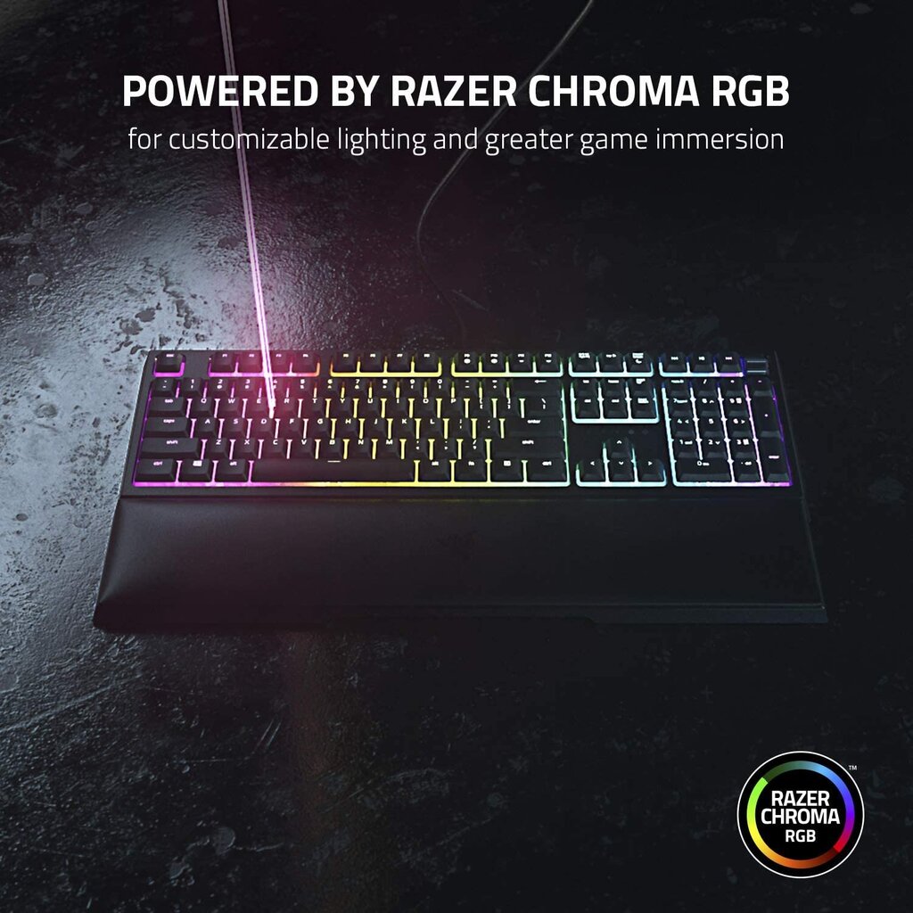 Žaidimų Klaviatūra Razer Ornata Chroma V2 RGB - DE layout kaina ir informacija | Klaviatūros | pigu.lt