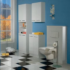 Aukšta vonios spintelė 335 balta kaina ir informacija | Vonios spintelės | pigu.lt