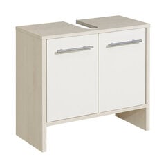 Шкаф под раковину 350 белый/светло-коричневый цена и информация | Шкафчики для ванной | pigu.lt