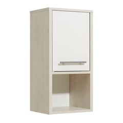 Верхний шкаф в ванную 350 белый/светло-коричневый цена и информация | Шкафчики для ванной | pigu.lt