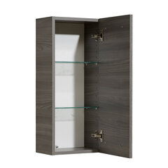 Высокий шкаф в ванную 912 темно-серый цена и информация | Шкафчики для ванной | pigu.lt