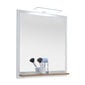 Veidrodis su lentyna 09 balta / ąžuolas цена и информация | Vonios veidrodžiai | pigu.lt
