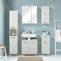 Apatinė vonios spintelė 936 balta ąžuolas kaina ir informacija | Vonios spintelės | pigu.lt
