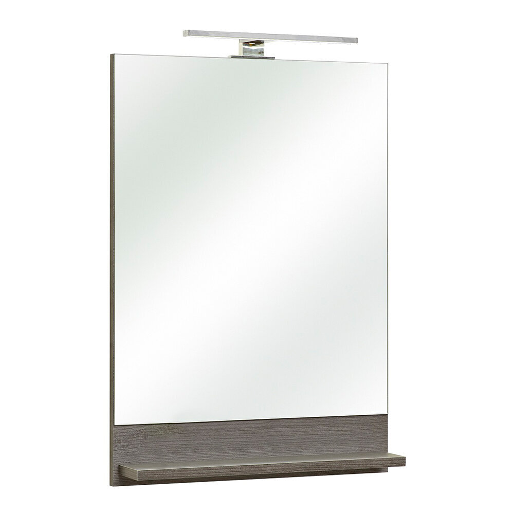 Vonios veidrodis su lentyna 09 pilka kaina ir informacija | Vonios veidrodžiai | pigu.lt