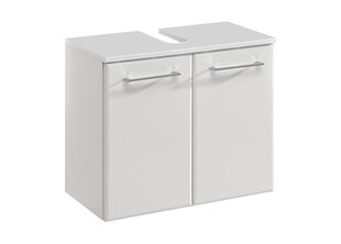 Шкаф под раковину 376, белый глянцевый цена и информация | Шкафчики для ванной | pigu.lt