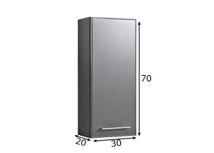 Верхний шкаф в ванную 378, антрацит цена и информация | Шкафчики для ванной | pigu.lt