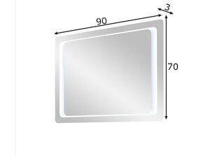 Зеркало с LED-светильником 21 цена и информация | Шкафчики для ванной | pigu.lt