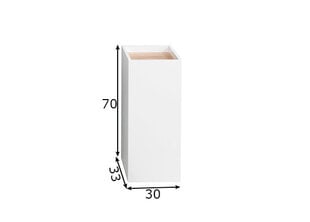 Нижний шкаф в ванную 947 белый глянцевый / дуб цена и информация | Шкафчики для ванной | pigu.lt