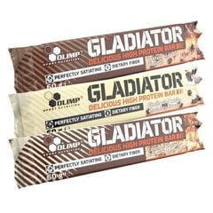 Batonėliai Olimp Gladiator Bar 15x60 g, braškių skonio kaina ir informacija | Olimp Apsauginės, dezinfekcinės, medicininės prekės | pigu.lt