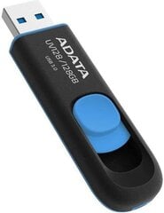 Atmintinė Adata UV128 128 GB, USB 3.0, Juoda/Mėlyna kaina ir informacija | USB laikmenos | pigu.lt