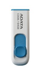 Atmintinė Adata Dashdrive C008 64GB, USB 2.0, Balta/Mėlyna kaina ir informacija | USB laikmenos | pigu.lt