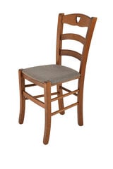 Tommychairs - стул CUORE из бука медового цвета и сиденье из искусственной кожей слоновой кости цена и информация | Стулья для кухни и столовой | pigu.lt