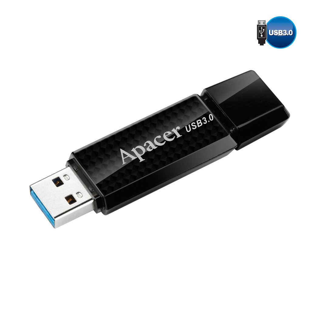 USB3.0 atmintinė APACER - Flash Drive AH352 32GB USB 3.0, Juoda kaina ir informacija | USB laikmenos | pigu.lt