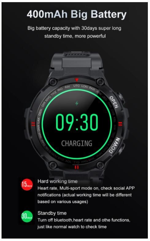 Senbono Max6 Black kaina ir informacija | Išmanieji laikrodžiai (smartwatch) | pigu.lt