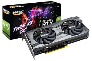 Inno3D GeForce RTX 3060 Twin X2 OC 12GB GDDR6 (N30602-12D6X-11902120H) цена и информация | Видеокарты (GPU) | pigu.lt