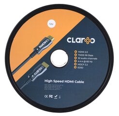 Кабель Claroc hdmi cable fiber optic aoc 2.0, 4k, 10 м цена и информация | Адаптеры, USB-разветвители | pigu.lt