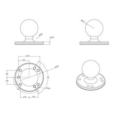 Ram Mount Mounting RAM-202U kaina ir informacija | Telefono laikikliai | pigu.lt