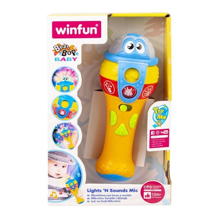 Muzikinis žaislas Mikrofonas Winfun 12m+ kaina ir informacija | Žaislai kūdikiams | pigu.lt