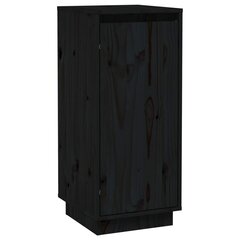 vidaXL Šoninė spintelė, juoda, 31,5x34x75cm, pušies medienos masyvas цена и информация | Шкафчики в гостиную | pigu.lt