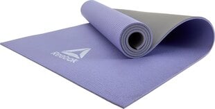 Jogos dvipusis kilimėlis Reebok, 173 x 61 x 0.6 cm, violetinis, pilkas цена и информация | Коврики для йоги, фитнеса | pigu.lt